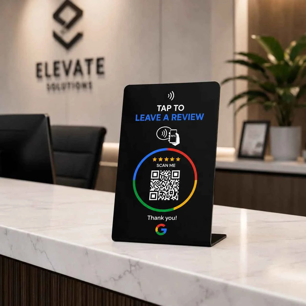 Tap-to-Review NFC Card with QR Code