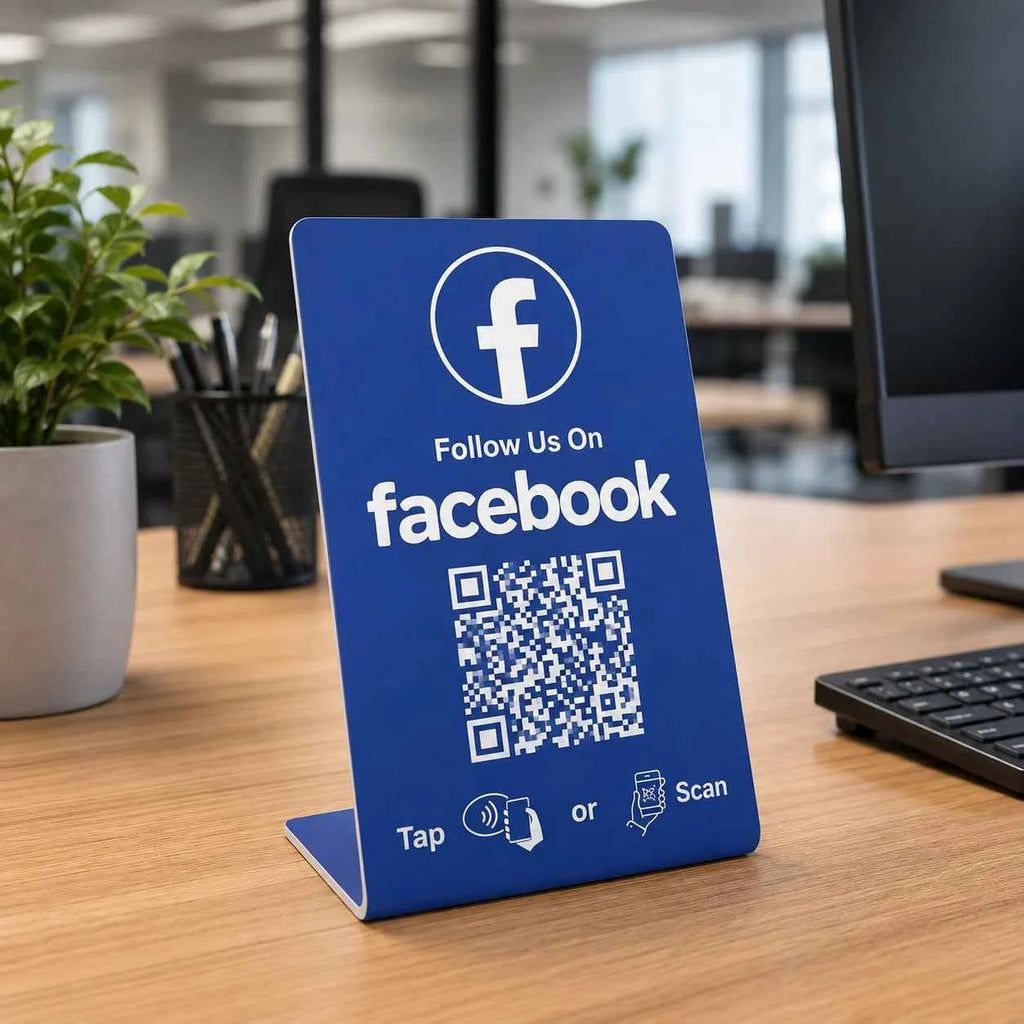 Tap-to-Review NFC Card with QR Code