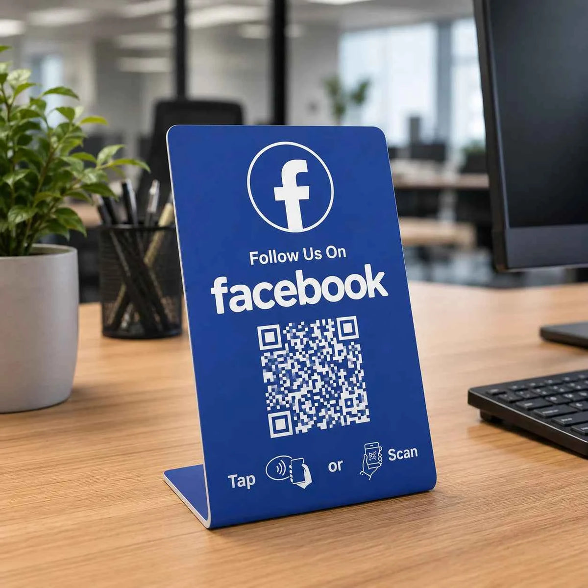 Tap-to-Review NFC Card with QR Code